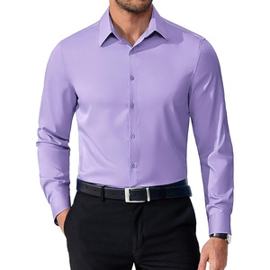 image:imageCOOFANDY Mens Dress Shirts Long Sleeve Button Down Shirts Regular Fit Business Casual ShirtsLavender