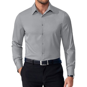 image:imageCOOFANDY Mens Dress Shirts Long Sleeve Button Down Shirts Regular Fit Business Casual ShirtsLight Gray