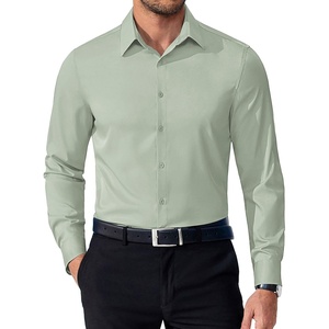 image:imageCOOFANDY Mens Dress Shirts Long Sleeve Button Down Shirts Regular Fit Business Casual ShirtsLight Green