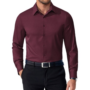 image:imageCOOFANDY Mens Dress Shirts Long Sleeve Button Down Shirts Regular Fit Business Casual ShirtsWine Red
