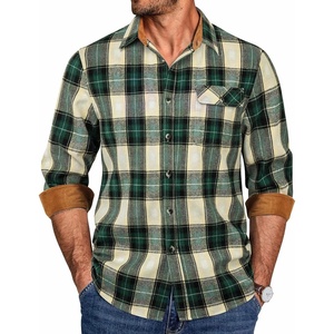 image:imageCOOFANDY Mens Flannel Shirts Long Sleeve Button Down Shirt Casual Shirts Work Shirts for MenGreen