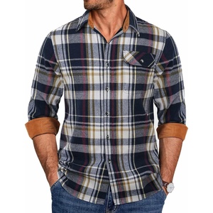 image:imageCOOFANDY Mens Flannel Shirts Long Sleeve Button Down Shirt Casual Shirts Work Shirts for MenMidnight Water Plaid