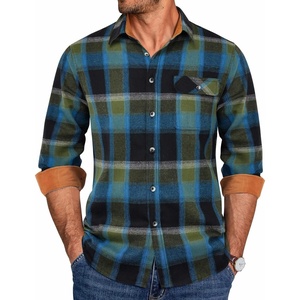 image:imageCOOFANDY Mens Flannel Shirts Long Sleeve Button Down Shirt Casual Shirts Work Shirts for MenRoyal Blue Black