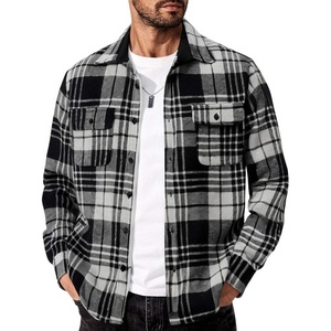 image:imageCOOFANDY Mens Flannel Shirts Long Sleeve Cotton Plaid Shirt Jacket Casual Button Down Shirt with PocketsBlackline