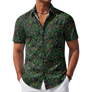 image:imageCOOFANDY Mens Hawaiian Shirt Short Sleeve Button Down Beach Vacation Shirt Retro Summer Tropical ShirtsGreen Sunflowers