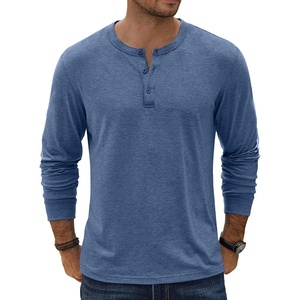 image:imageCOOFANDY Mens Henley TShirt Long Sleeve Casual Lightweight Pullover Shirts Soft Stretch Basic Tees Fall TopsNavy