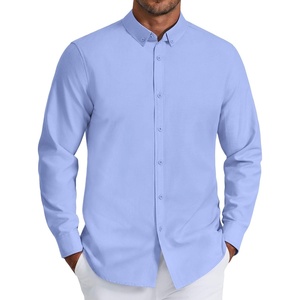 image:imageCOOFANDY Mens Oxford Shirt Long Sleeve Regular Fit Dress Shirt Casual Button Down Shirts for MenBlue