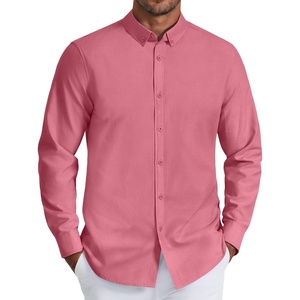 image:imageCOOFANDY Mens Oxford Shirt Long Sleeve Regular Fit Dress Shirt Casual Button Down Shirts for MenRed