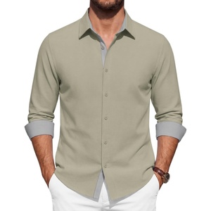 image:imageCOOFANDY Mens Oxford Shirts Long Sleeve Button Down Shirt Casual Untucked Shirts for MenArmy Green