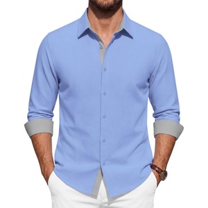 image:imageCOOFANDY Mens Oxford Shirts Long Sleeve Button Down Shirt Casual Untucked Shirts for MenBlue