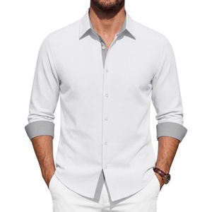 image:imageCOOFANDY Mens Oxford Shirts Long Sleeve Button Down Shirt Casual Untucked Shirts for MenWhite