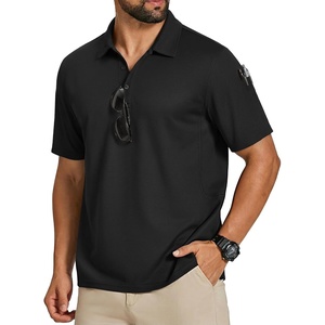 image:imageCOOFANDY Mens Polo Shirts Short Sleeve Quick Dry Performance Golf Polos Tactical Work Shirts with Pen Pocket01black