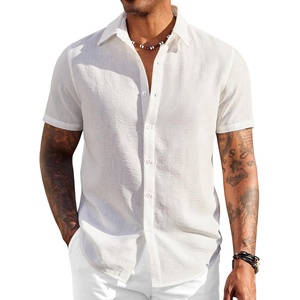 image:imageCOOFANDY Mens Short Sleeve Button Down Shirt Casual Summer Beach Wedding Vacation ShirtsWhite