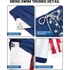 image:imageCOOFANDY 2 in 1 Mens Swim Trunks 7 Inch Quick Dry Board Shorts Beach Swim Shorts Bathing Suit with Compression LinerNavy National Flag