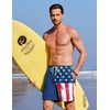 image:imageCOOFANDY 2 in 1 Mens Swim Trunks 7 Inch Quick Dry Board Shorts Beach Swim Shorts Bathing Suit with Compression LinerNavy National Flag