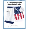 image:imageCOOFANDY 2 in 1 Mens Swim Trunks 7 Inch Quick Dry Board Shorts Beach Swim Shorts Bathing Suit with Compression LinerNavy National Flag