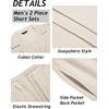 image:imageCOOFANDY Mens 2 Piece Short Set Guayabera Button Down Shirt Casual Summer Beach OutfitsBeige