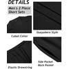 image:imageCOOFANDY Mens 2 Piece Short Set Guayabera Button Down Shirt Casual Summer Beach OutfitsBlack