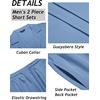 image:imageCOOFANDY Mens 2 Piece Short Set Guayabera Button Down Shirt Casual Summer Beach OutfitsRoyal Blue