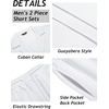 image:imageCOOFANDY Mens 2 Piece Short Set Guayabera Button Down Shirt Casual Summer Beach OutfitsWhite
