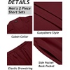 image:imageCOOFANDY Mens 2 Piece Short Set Guayabera Button Down Shirt Casual Summer Beach OutfitsWine Red