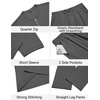 image:imageCOOFANDY Mens 2 Pieces Outfits Casual Quarter Zip Polo Shirt and Jogging Pants Summer Tracksuits SetDark Grey