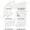 image:imageCOOFANDY Mens 2 Pieces Outfits Casual Quarter Zip Polo Shirt and Jogging Pants Summer Tracksuits SetWhite
