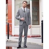 image:imageCOOFANDY Mens 3 Piece Wedding Suit Set One Button Slim Fit Jacket Blazer Vest Pants Set Groom Prom Tuxedo SuitsGrey
