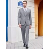 image:imageCOOFANDY Mens 3 Piece Wedding Suit Set One Button Slim Fit Jacket Blazer Vest Pants Set Groom Prom Tuxedo SuitsGrey