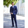 image:imageCOOFANDY Mens 3 Piece Wedding Suit Set One Button Slim Fit Jacket Blazer Vest Pants Set Groom Prom Tuxedo SuitsNavy Blue