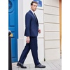 image:imageCOOFANDY Mens 3 Piece Wedding Suit Set One Button Slim Fit Jacket Blazer Vest Pants Set Groom Prom Tuxedo SuitsNavy Blue
