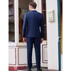 image:imageCOOFANDY Mens 3 Piece Wedding Suit Set One Button Slim Fit Jacket Blazer Vest Pants Set Groom Prom Tuxedo SuitsNavy Blue