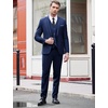 image:imageCOOFANDY Mens 3 Piece Wedding Suit Set One Button Slim Fit Jacket Blazer Vest Pants Set Groom Prom Tuxedo SuitsNavy Blue