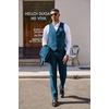 image:imageCOOFANDY Mens 3 Pieces Suit Classic One Button Single Breasted Slim Fit Blazer Jacket Vest Pants Set Wedding BusinesDark Blue