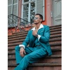 image:imageCOOFANDY Mens 3 Pieces Suit Classic One Button Single Breasted Slim Fit Blazer Jacket Vest Pants Set Wedding BusinesDark Blue