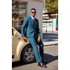 image:imageCOOFANDY Mens 3 Pieces Suit Classic One Button Single Breasted Slim Fit Blazer Jacket Vest Pants Set Wedding BusinesDark Blue