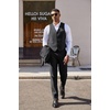 image:imageCOOFANDY Mens 3 Pieces Suit Classic One Button Single Breasted Slim Fit Blazer Jacket Vest Pants Set Wedding BusinesDark Grey