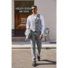 image:imageCOOFANDY Mens 3 Pieces Suit Classic One Button Single Breasted Slim Fit Blazer Jacket Vest Pants Set Wedding BusinesLight Heather Grey