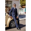 image:imageCOOFANDY Mens 3 Pieces Suit Classic One Button Single Breasted Slim Fit Blazer Jacket Vest Pants Set Wedding BusinesNavy Blue