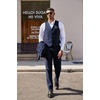 image:imageCOOFANDY Mens 3 Pieces Suit Classic One Button Single Breasted Slim Fit Blazer Jacket Vest Pants Set Wedding BusinesNavy Blue