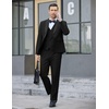 image:imageCOOFANDY Mens 3 Pieces Suit Slim Fit Tuxedo Set One Button Shawl Lapel Dinner Prom Jacket Vest Pants with TieBlack
