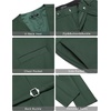 image:imageCOOFANDY Mens 3 Pieces Suit Slim Fit Tuxedo Set One Button Shawl Lapel Dinner Prom Jacket Vest Pants with TieGreen