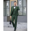 image:imageCOOFANDY Mens 3 Pieces Suit Slim Fit Tuxedo Set One Button Shawl Lapel Dinner Prom Jacket Vest Pants with TieGreen
