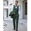 image:imageCOOFANDY Mens 3 Pieces Suit Slim Fit Tuxedo Set One Button Shawl Lapel Dinner Prom Jacket Vest Pants with TieGreen