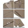 image:imageCOOFANDY Mens 3 Pieces Suit Slim Fit Tuxedo Set One Button Shawl Lapel Dinner Prom Jacket Vest Pants with TieKhaki