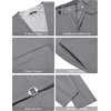 image:imageCOOFANDY Mens 3 Pieces Suit Slim Fit Tuxedo Set One Button Shawl Lapel Dinner Prom Jacket Vest Pants with TieLgreyBlack