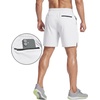 image:imageCOOFANDY Mens 7 Athletic Shorts Quick Dry Elastic Waist Gym Workout Lightweight Stretch Shorts with PocketsWhite