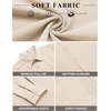 image:imageCOOFANDY Mens Button Down Shirt Casual Untucked Shirts Long Sleeve Dress Shirt with PocketBeige