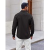 image:imageCOOFANDY Mens Button Down Shirt Casual Untucked Shirts Long Sleeve Dress Shirt with PocketBlack