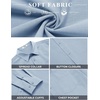 image:imageCOOFANDY Mens Button Down Shirt Casual Untucked Shirts Long Sleeve Dress Shirt with PocketBlue